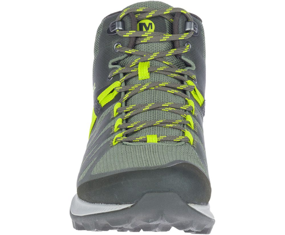 Botas Homem - Merrell Zion Fst Mid Waterproof - Verde Oliva - CMV534098